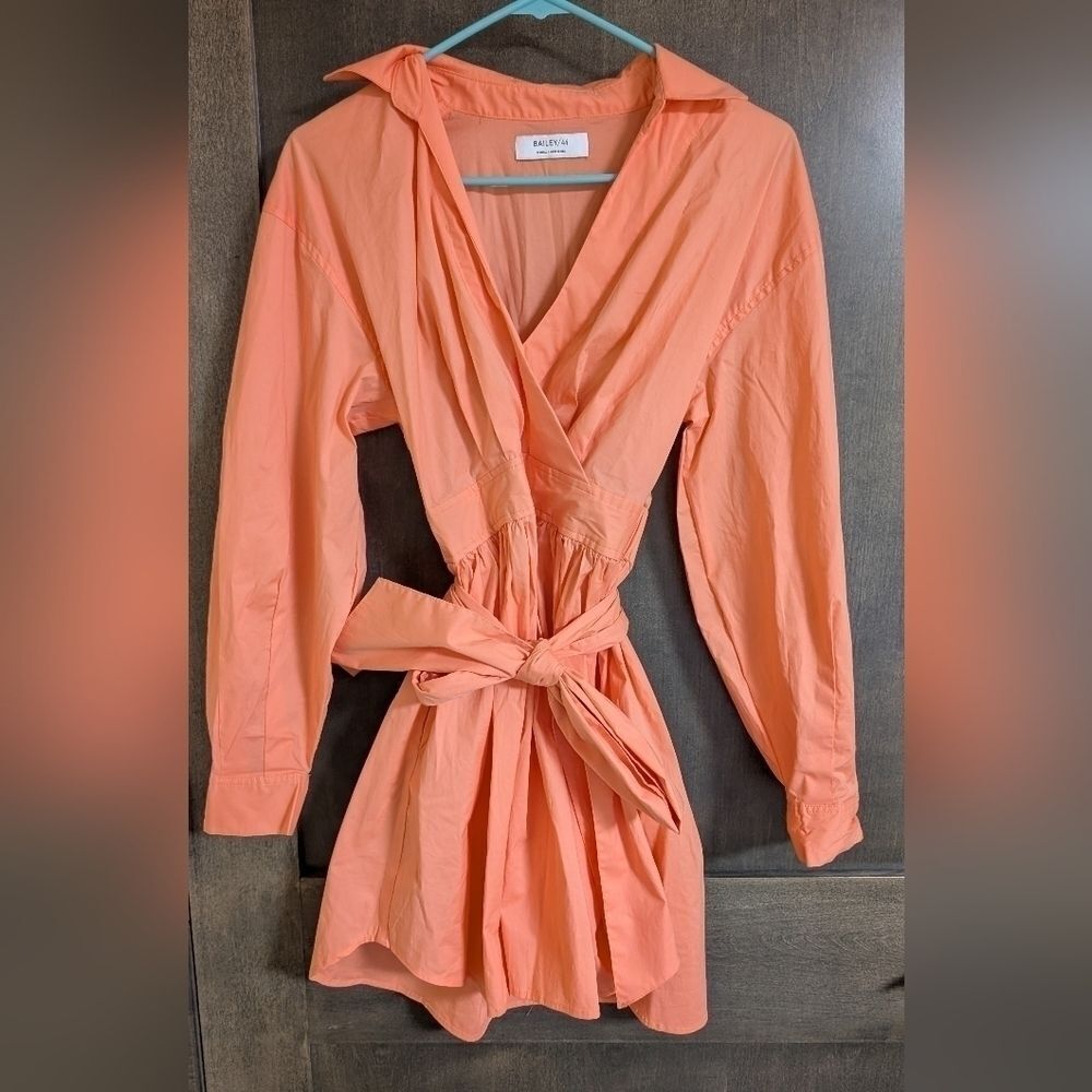 Bailey 44 Chanel Belted Wrap Cotton Blend Shirt Dress